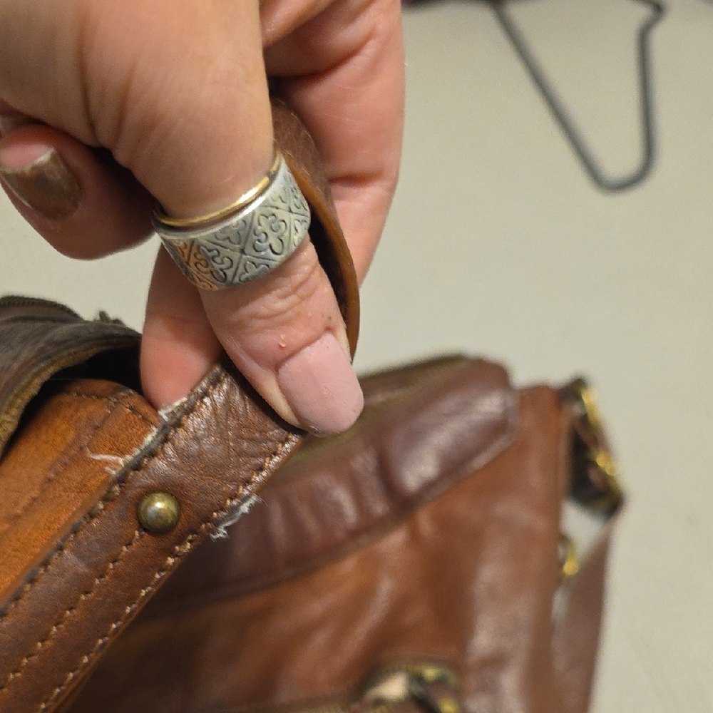 Lucky Brand Tan and Brown Leather Hobo Bag - Picture 8 of 9